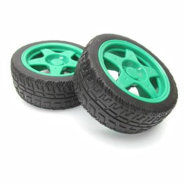 Imagem de Roda + Pneu 65Mm P/ Robótica Arduino - Mj