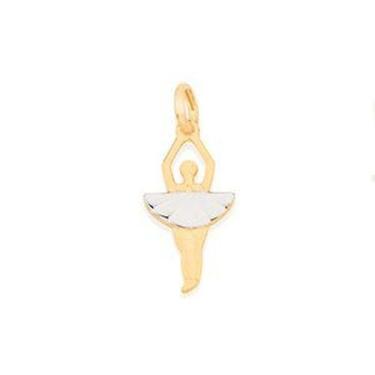 Imagem de Pingente banhado ouro 3x 24k 18k e 22k  feminino menina bailarina com 