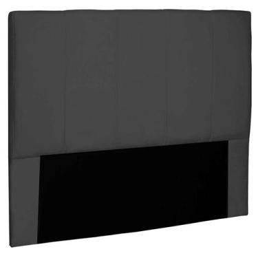 Imagem de Cabeceira King Ravenna Suede Preta - Spezzia Decor