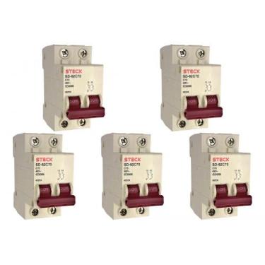 Imagem de Kit C/5 - Disjuntor Steck ''Din'' Bipolar 70A. C
