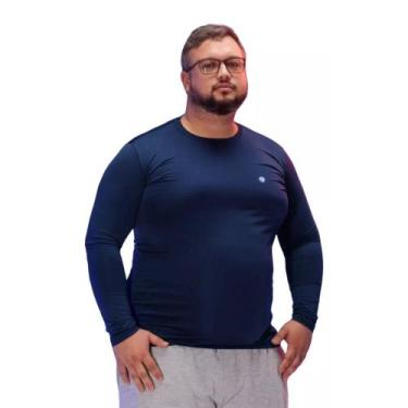 Imagem de Blusa Térmica Masculina Plus Size Uv50+ Segunda Pele Proteção Solar - 