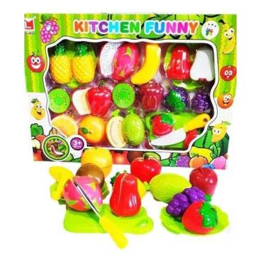Imagem de Brinquedo Kit Frutinhas Com tiras autocolantes 22 Peças Na Caixa - Toy