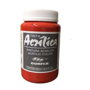 Imagem de Tinta Acrílica Corfix Para Telas 500ml G1 Escolha a Cor , VERMELHO FRA