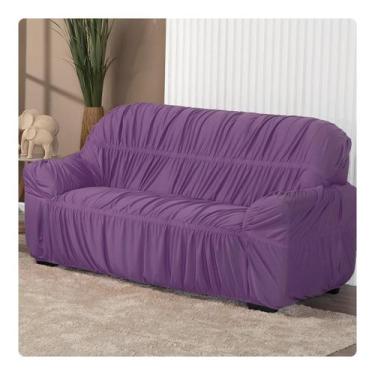 Imagem de Capa De Sofá Elasticada 3 Lugares King Protetor Lilás - Shop Casa Nobr