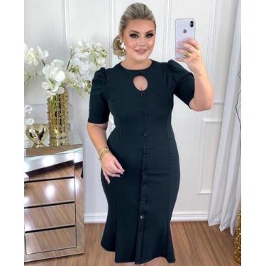 Imagem de Vestido Midi Plus Size Carmen Moda Evangélica Feminina - Miss Flower, 