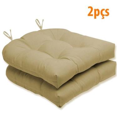 Imagem de Almofada Para Cadeira Futton Solid 40x40cm - 2pçs - FASTLAR, *Creme