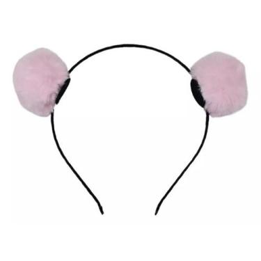 Imagem de Tiara Arquinho Pompom Adulto e Infantil  Varias Cores - JC, Rosa-claro