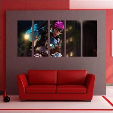 Imagem de Quadro Decorativo Games Overwatch Jogos Mosaico Com 5 Peças GG9 - Vita