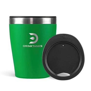 Imagem de DrinkTanks® - Copo de artesanato isolado, copo de aço inoxidável, copo de 293 ml com tampa, copo de aço inoxidável para água, café, cerveja, coquetéis, vinho e kombucha (Kelly)