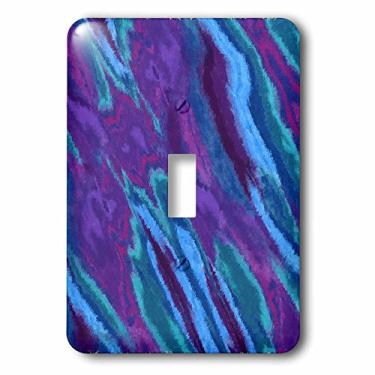 Imagem de 3dRose lsp_194723_1"Impressão de Roxo e Turquesa Fluxo de Cor Interruptor Único, Multicolorido