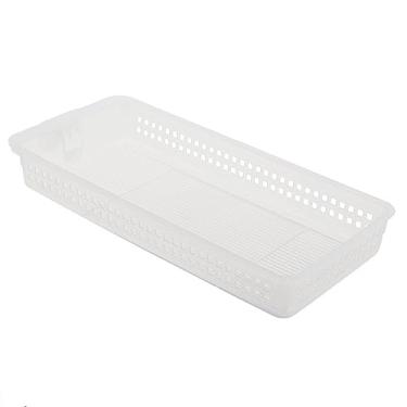 Imagem de Armário de despensa de cozinha de plástico para geladeira organizador de alimentos com alça, transparente Home Basics