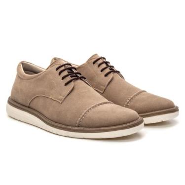 Imagem de Sapato Oxford Camurça Masculino Ingles Brogue Sola Costurada Confortav
