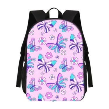 Imagem de Mochila Escolar Borboleta Rosa Volta as Aulas