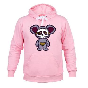 Imagem de Moletom 100% Algodão Canguru Ratinho Caveira - Surprass, Rosa, P