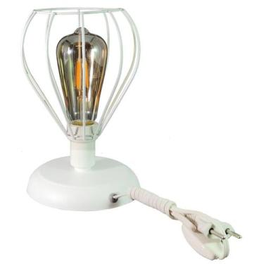 Imagem de Abajur Aramado Teardrop Branco Sala Quarto cozinha banheiro - CM GLASS