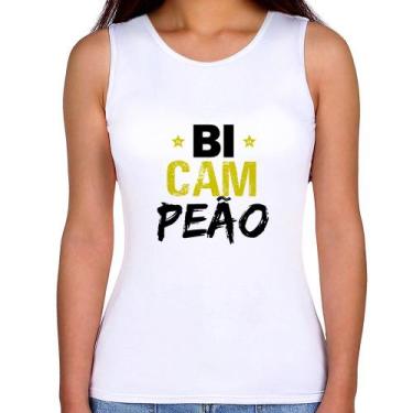 Imagem de Regata Feminina BiCAMpeão - Foca na Moda, Branco, G