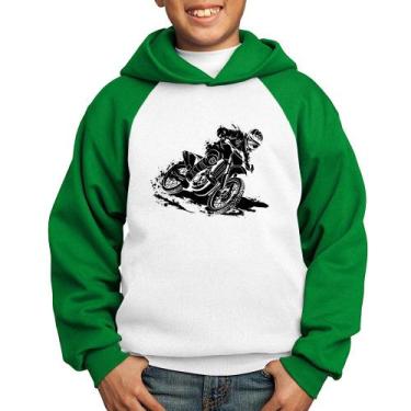 Imagem de Moletom Infantil Motocross - Foca na Moda, Branco, Verde, 6