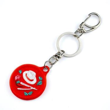 Imagem de Chaveiro Maria Navalha Vermelha e Branco 13 cm em Resina - Lua Mística