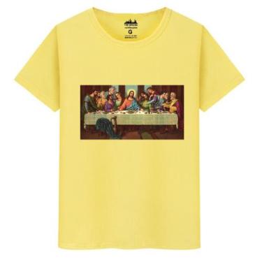 Imagem de Camiseta Masculina Algodão Casual Ultima Ceia - Elite, Amarelo, XGG