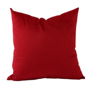 Imagem de Almofada em Veludo Vermelho Cereja Quadrada - Cazachic, Somente Capa