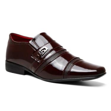 Imagem de Sapato Social Verniz Masculino 803 N 37 ao 45 - Iden Shoes, Café, 39