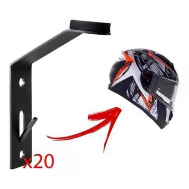 Imagem de Kit 20 Suporte De Parede Para Pendurar Capacete E Acessórios - Sterk