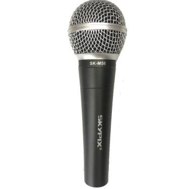 Imagem de Microfone Vocal SK-M58 Dinâmico com Cabo e Cachimbo - SKYPIX