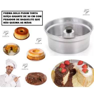 Imagem de Forma Bolo Pudim Torta Suíça Gigante De 30 Cm **Gigante** Alumínio Qua