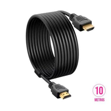 Imagem de Cabo HDMI Full HD P/ TV PC Notebook Console Videogame  10m Alta Resolu
