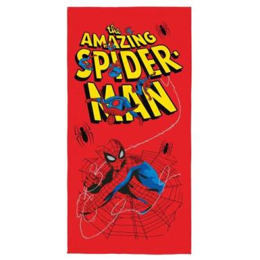 Imagem de Toalha Banho Homem Aranha Aveludada 140x70cm Menino Lepper