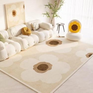 Imagem de Tapete de veludo Sala de estar Sofá Mesa de chá Quarto Antiderrapante Fácil de cuidar Tapete Decoração para casa, SJR lavável 3.120 x 200 cm 47 x 79 polegadas