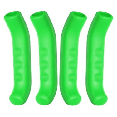 Imagem de HARFINGTON 2 pares de capa de alavanca de freio de bicicleta de silicone protetor de manete de freio antiderrapante capa de proteção de manípulo de freio para ciclismo de estrada de montanha, verde
