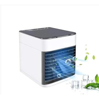 Imagem de Mini Climatizador De Ar Umidificador Refil P/Gelo Refrescar Portátil USB