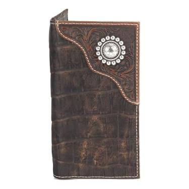 Imagem de Ariat Rodeio masculino caiman floral sobre círculo, Marrom, tamanho nico