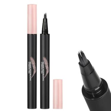 Imagem de Lápis de sobrancelha multi pontas, caneta de sobrancelha líquida | Caneta para sobrancelha líquida lápis pincel angular,Lápis definidor de sobrancelha com alto pigmento, cosméticos à prova de manchas