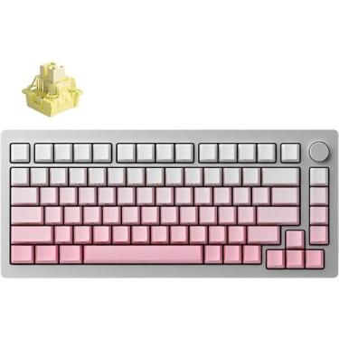 Imagem de Teclado Gamer Mecanico Akko Monsgeek Sem Fio Switch Yellow, branco/ros