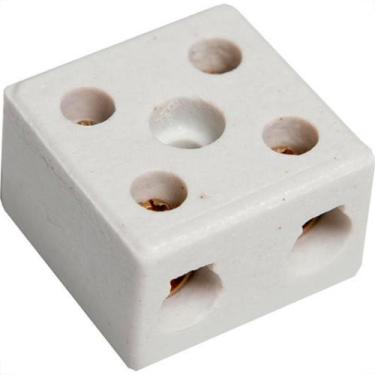 Imagem de Conector Porcelana Brasfort 2 Polos 16Mm 8766 - Kit C/50