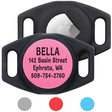 Imagem de Suporte de AirTag e GoTags para Coleira de Cão - Gravado