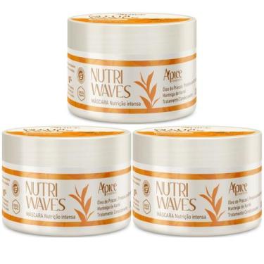 Imagem de Kit 3 Mascara Capilar Nutrição Intensa Apse Apice Nutri Waves Tratamen