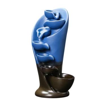 Imagem de Bothyi Decoração decorativa de incenso de incenso decoração Decoração de mesa exclusiva presente versátil mesa central para o quarto quarto sala de estar, Azul