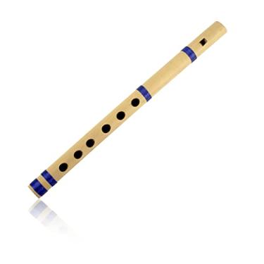 Imagem de Flauta de bambu indiana autêntica de 28 cm em chave "D" Fipple Woodwind Instrumento Musical Gravador Bansuri Tradicional Artesanal Novidade Decorativos e Colecionáveis