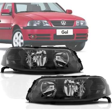 Imagem de Farol Foco Duplo Gol G3 2000 2001 2002 03 2004 Mascara Negra - Sbc Peç