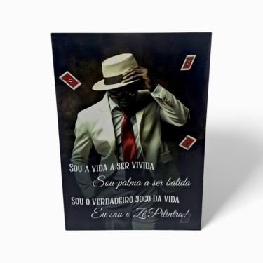 Imagem de Placa Decorativa Eu sou Zé Pilintra Mdf Fita DuplaFace 27 cm