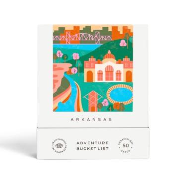 Imagem de Reach International Outfitters Arkansas Adventure Bucket List: 50 Scratch-Off Cards for Outdoor Activities, Tourist Attractions, and Road Trips - Perfect Travel Gift and Guide for Exploring Arkansas
