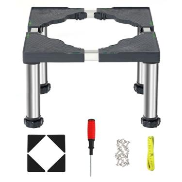 Imagem de VXCICC Suporte Para Mini Geladeira De 11,4" A 12,6" De Altura, Base Universal Ajustável Com 4 Pés Fortes, Pedestal Para Lavadora E Secadora De Alta Resistência, Suporte Multifuncional Para Máquina D