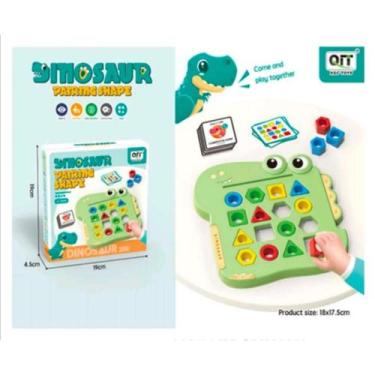 Imagem de Brinquedo Didatico Montessori Formas Geometricas Educacional Tabuleiro