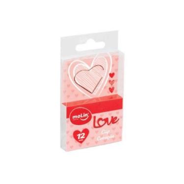 Imagem de Clips Especial Molin Love Coração Rose Gold Com 12un