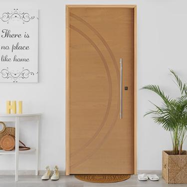 Imagem de Kit Porta de Madeira 210x92cm Batente de 14cm Fechadura Rolete Concept 11 Rodam
