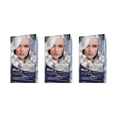 Imagem de Coloraçao Beauty 12.112Louro Ultra Cl Esp Cza-Kit 3Un