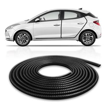 Imagem de Borracha 5m Protetora Borda De Porta Todo Veículo Carro 7X10mm Mini Preta